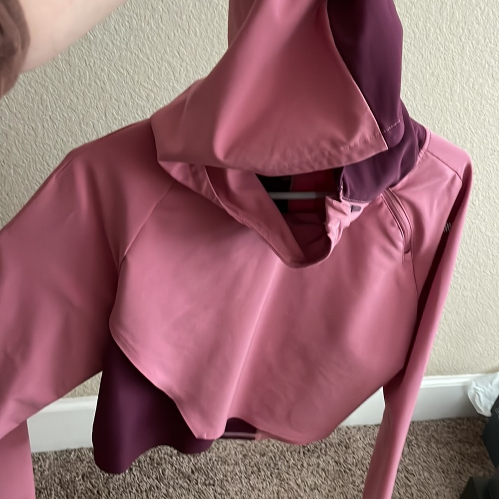 Gymshark Pink Colorblock Cropped Windbreaker Jacket